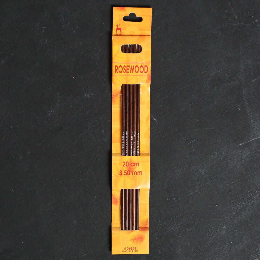 Pony Rosewood 5'li 3.5 mm 20 cm Gül Ağacı Çorap Şişi - 36808